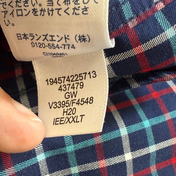 Lot of 3 Lands End No Iron Twill Shirts Size XXL/T Tall 18-18.5 Traditional Fit - Picture 15 of 16